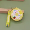 Nuevo Producto en Stock Cartera Creativa de Silicona con Forma de Dona Llavero Lindo de Dibujos Animados para Niños para Aliviar el Estrés Mini Bolso Cruzado