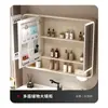 Conjunto de mueble de baño de aluminio tipo panal de pie con lavabo cerámico integrado, lavabo, mueble tocador y mueble espejo