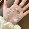 Pulseira Esmaltada com Contas de Borboleta Super Fada Fresca Doce Suave Feminina Versátil Temperamento Feminino Joia em Camadas