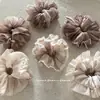 Lazo para el pelo de tela coreana rosa de encaje puramente deseable, elegante y fresco, scrunchie dulce, cuerda para el pelo dulce, scrunchie de perlas