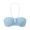 Top de tirantes para mujer, verano 2025, nuevo, fino, para yoga, cuello halter, cuello en V, tirante fino, top tipo tubo, sujetador