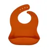 Estilo Ins Babero para Bebé de Grado Alimenticio Impermeable Babero de Silicona para Niños Bolsillo para Comida de Bebé Bolsillo Estéreo para Comida Toalla Antideslizante