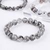 Pulsera de Cristal de Cabello de Ángel Negro Grado A Natural 3/7A Salado o Dulce 8/10mm DIY Pulsera Collar Accesorios para Hombre y Mujer Venta al Mayoreo