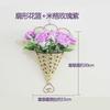 Cesta de flores de parede por atacado decoração de meia parede vime pendurado na parede flor seca pequena cesta suspensa pendurada cesta de parede pendurada vaso de flores