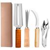 Fabricante de Yangjiang Acero Inoxidable Pelador Extractor de Ojos de Piña Pelador de Frutas Juego de Cuatro Piezas Tres en Uno