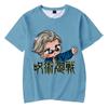 Nueva versión Q del hechizo difuso del día de regreso a la moda de guerra que rodea la camiseta de manga corta con impresión digital 3D, tendencia de verano, top transpirable
