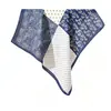 Pañuelo pequeño cuadrado de algodón y lino con estampado de espiga estilo "old money", pañuelo para la cabeza tipo terciopelo sedoso, chal protector solar para el cuello para mujer