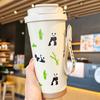 Taza de Acero Inoxidable 316 con Tubo de Succión para Doble Bebida Alto Valor de Color Taza de Café Portátil Oso Panda Doble Bebida Taza con Aislamiento para Frío y Calor