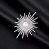 Nueva moda elegante de alta gama para mujer ramillete de diamantes completo de lujo ligero elegante pin de perlas accesorios para traje broche de girasol