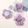 Organza de fantasía de estilo coreano, hecha a mano, con forma de corazón de flores retorcidas, tela de malla, ramillete DIY, collar, tocado, accesorios al por mayor