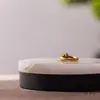 Tintero Grande de Piedra Natural con Tapa para Caligrafía, Adecuado para Uso Profesional con Pinceles de Tinta