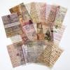 Açúcar poesia material impressão de papel série temporal retro jornal artístico DIY adesivos decorativos 15 peças em 8 tipos