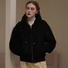 Moda Outono e Inverno 2025 Novo Estilo Europeu e Americano Bordado de Laço Solto Tendência da Moda Cardigan Zíper Moletom com Capuz