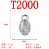 Mini Gota de Agua Oval Corazón Estrella de Cinco Puntas Forma de Corazón Zirconia Incrustada Cobre Puro Colgante Pendiente Hecho a Mano Borla Colgante Materiales