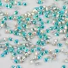 Azul Lago Brillante Circonita Fina Mini Pequeña Biselada Fondo Plano Joyería para Uñas Diamante Marquise Gota de Agua Joyería de Diamante