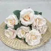 Ramo de 7 cabezas rosa nórdica flores artificiales boda decoración del hogar flores falsas venta al por mayor