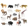 Conjunto de 17 Peças de Figuras de Animais Selvagens Figuras de PVC incluindo Leão Tigre Girafa Panda Suricato Urso e Mais Brinquedos de Animais Realistas para Educação Infantil