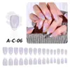 Unhas Postiças Cor Sólida Olho de Gato, Pontas de Unha Médio-Curtas em Formato Amêndoa, Pontas de Unha Pré-Fabricadas Olho de Gato com Glitter, Adesivos de Unha Postiça, Transfronteiriço