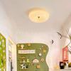 Lámpara de techo estilo crema Bauhaus para dormitorio, estilo retro francés de mediados de siglo, de cristal, para estudio infantil, lámpara inteligente.