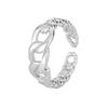Venta Caliente Transfronteriza Estilo Europeo y Americano Personalizado Geométrico Abierto Ajustable Anillo Diseño Nicho Colección de Anillos Irregulares