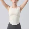 Chaleco de Pilates y Fitness de Doble Tirante Acolchado para Cintura Estrecha Verano Ropa de Entrenamiento Yoga Top Set de Ropa Deportiva a Prueba de Impacto para Mujer