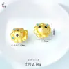 Cuentas Espaciadoras Doradas Estilo Antiguo de Alta Retención de Color para Pulsera, Pulsera de Muñeca, Accesorios de Collar DIY, Cara Sonriente Flor Agujero Grande Componentes DIY de Agujero Pasante