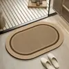 Alfombrilla de Piso para Baño Simple Francesa Absorbente de Agua para Inodoro Secado Rápido Alfombrilla de Entrada Hogar Baño Diatomeas Antideslizante En Stock