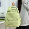 Mochila Sencilla Bordada con Letra, Estilo Relajado, Resistente al Desgaste, Mochila Ligera de Viaje para Estudiantes de Secundaria, Preparatoria y Universidad, Mochila para Mujer