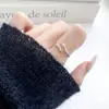 Anillo de Zirconia Doble Cabeza Artístico Vintage, Anillo de Diseño de Nicho Simple y Moderno, Joyería de Mano Abierta Irregular de Ins