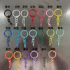 Chaveiro colorido pintado ecologicamente correto com fecho lagosta giratório em oito, chaveiro acessório criativo DIY na cor de doce