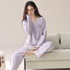 Outono Novo Pijama Feminino 100% Algodão Manga Longa Confortável Gola Redonda Pode Ser Usado Fora Roupa de Casa Primavera e Outono Conjunto Doce