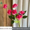 Rosas Pequeñas de Esquina Tejidas a Mano de 6 Cabezas de Rama Alta, Rosas Pequeñas Recubiertas, Flores Artificiales Guía de Camino para Escenario de Hotel, Flores de Seda Decorativas para Salón de Banquetes de Boda