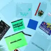Bolsa de almacenamiento transparente de PVC para útiles escolares, bolsa de documentos autosellante para papelería de estudiante, plástico con logo impreso, personalizable