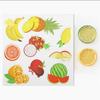 Pegatinas magnéticas para refrigerador, juego creativo de pegatinas con mensaje magnético de dibujos animados con linda personalidad y comida de frutas, pegatinas de educación temprana