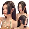 Peluca con Flequillo Corte Princesa para Mujer, Extensiones de Cabello Natural Sin Costuras en la Frente, Flequillo Dulce y Fresco Estilo Xiaoju con Raya en Medio