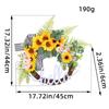 Corona de Letras de Girasol Nuevo Transfronteriza Decoración Colgante para Puerta Accesorios Navideños Adornos Colgantes Colgantes para Ventana y Pared Artesanías