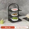 Estante de preparación de alimentos para cocina, bandeja de guarniciones multicapa, estante de almacenamiento multifuncional para el hogar para preparación de alimentos, estante de preparación de alimentos para el hogar