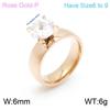 Joyería de Moda de Fábrica al por Mayor Anillo Coreano de Acero de Titanio Zircón Simple Anillo Chapado en Oro de 18K Regalo de San Valentín