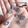 Decoraciones para Uñas Color Rojo Rosa con Brillantes Diamantes K9, Sin Base, Diamantes Apilados Hechos a Mano, Arte de Uñas de Caramelo Colorido