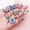 Europeu e Americano Transfronteiriço Nova Impressão de Gota de Óleo Borboleta Acessórios de Joias DIY Corrente de Copo Handmade Pingente Colar Pingente Atacado