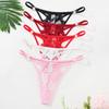 Aliexpress Transfronterizo Nueva Ropa Interior Sexy Caliente y Sexy Transparente Hueco de Cintura Baja Combinación Multicolor Tanga para Mujeres
