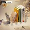 Suporte de Livro de Acrílico para Desktop Estante de Livros com Divisórias Espessadas de Múltiplas Camadas Suporte de Armazenamento Transparente para Papelaria Livros Didáticos Livros de Estudante