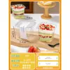 Caixa para Tiramisu Embalagem para Bolo Mousse Embalagem Descartável para Sobremesa Quadrado de Creme Transparente Pote Pequeno para Levar