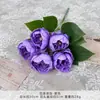 Ramo de Brotes de Té Artificiales, Ramo de Flores de Rosa, Rosas de Seda para Decoración del Hogar, Decoración Fresca Pastoral, Venta al por Mayor Transfronteriza