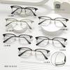 Elegante CEO Hombres de Negocios Casual Calidad Montura de Gafas Cejas Popular Como Textura Duradera Alto Semi-Titanio 9029