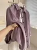 Camisa de Pana Vintage Estilo Francés para Mujer Chaqueta Camisa Holgada Casual Cubre-Carne Apilada Interior Manga Larga Estilo Coreano Top
