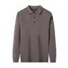 Suéter popular de punto grueso con solapa para hombre, ropa de punto casual de negocios de invierno para hombres de mediana edad y mayores, ropa para papá