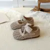 Zapatos de Princesa para Niñas 2026 Primavera y Otoño Nuevo Estilo Malla con Lazo Planos Estilo Coreano Bebé Suela Suave Zapatos de Piel
