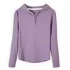 Camiseta con Capucha Color Sólido Otoño 2024 Hombro Derecho Manga Larga Cremallera Casual Holgada Estilo Coreano Top Más Fácil de Combinar Ropa Delgada para Mujer
