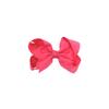 Pinza para el cabello de lazo de 4 pulgadas transfronteriza para niños, bebé, comercio exterior, color sólido, cinta acanalada con flor alada, clip de pico de pato, clip lateral